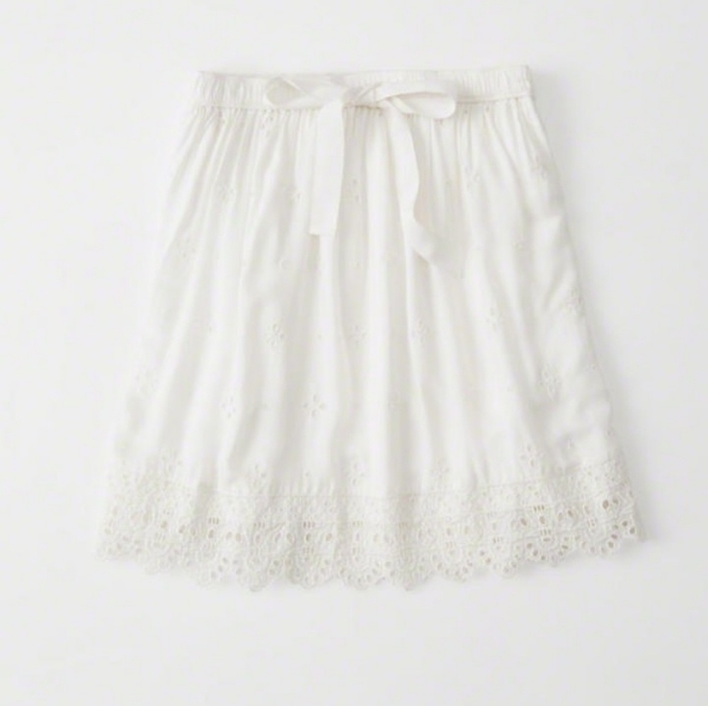White eyelet skirt